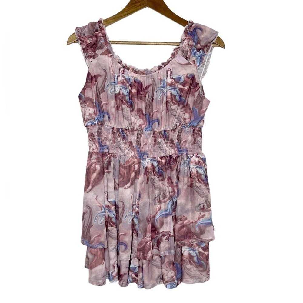 Urban Outfitters Rosie Mesh Romper Renaissance Print NWT - Picture 3 of 15